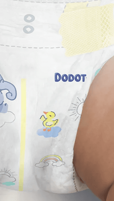 Indicador de humidade Dodot Sensitive — detalhe